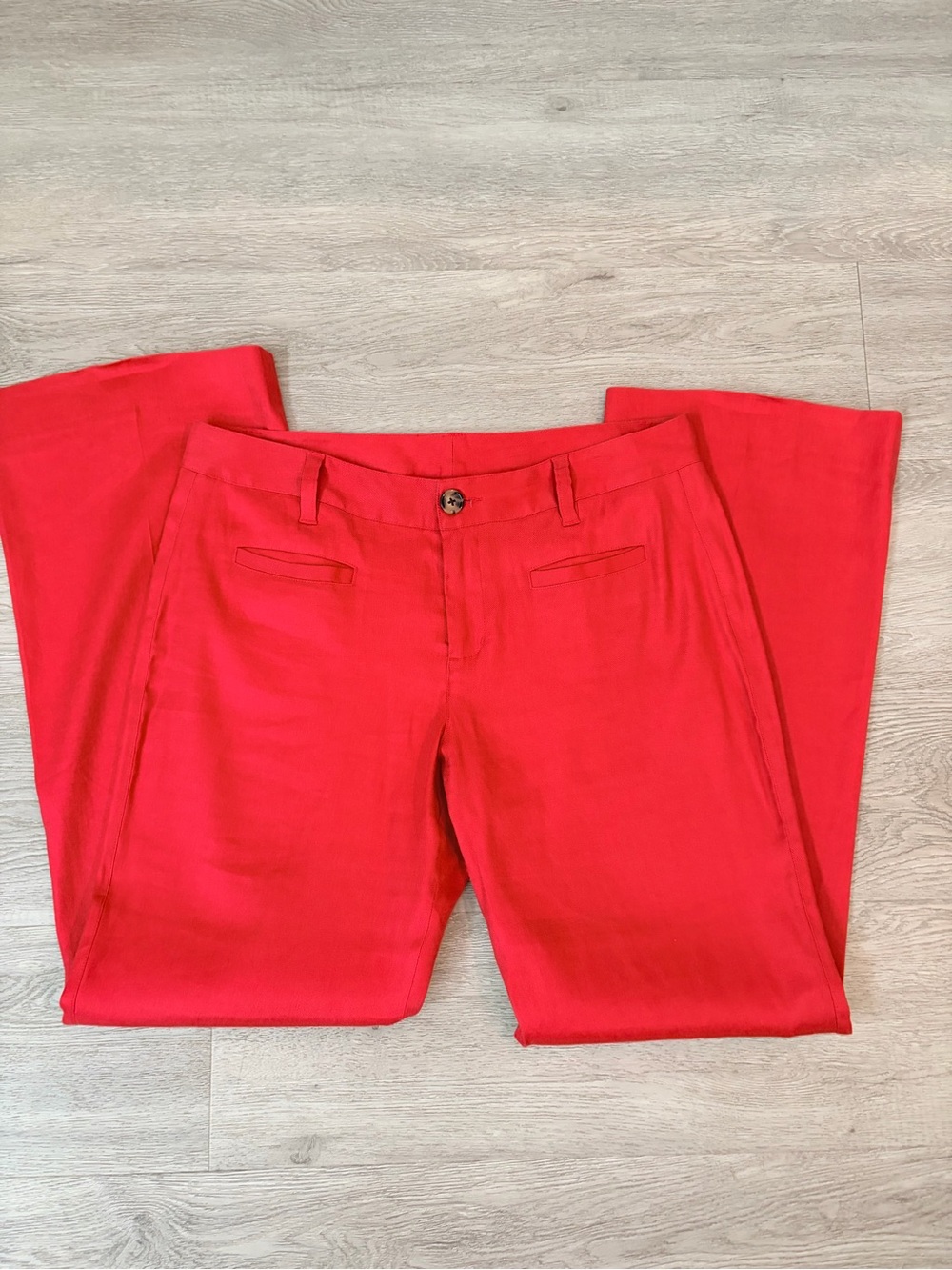 CAbi Wide-Leg Pants in Bright Red size 10